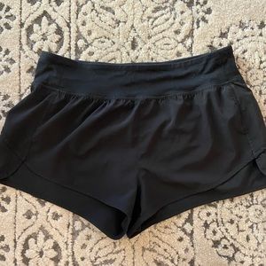 Black running shorts